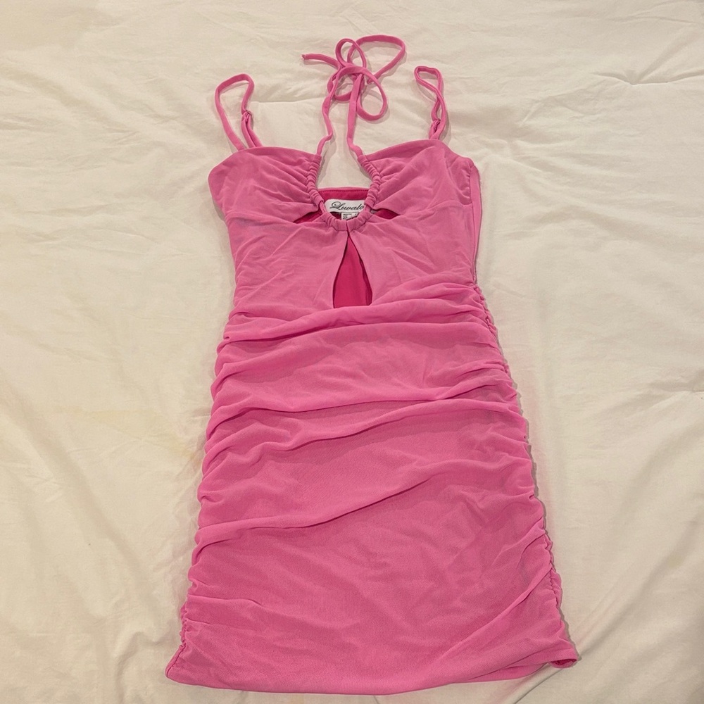 Elegant Pink Mini Dress